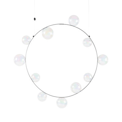 Illuminazione - Lampadari - Sospensione Hubble Bubble 11 - / LED - Ø 99 cm / Vetro iridescente di Moooi - Vetro iridescente (trasparente) - Metallo, vetro soffiato