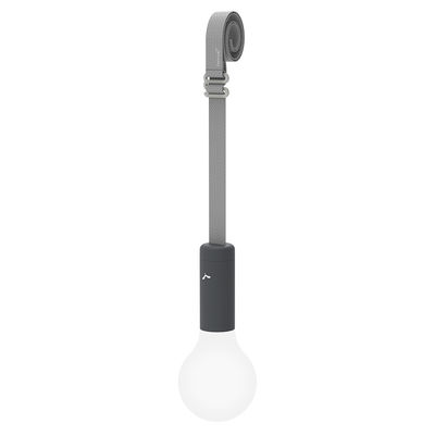 Lighting - Table Lamps - suspension strap - / For Aplô LED cordless lamp by Fermob - Anthracite / Grey strap - Aluminium, Polyester