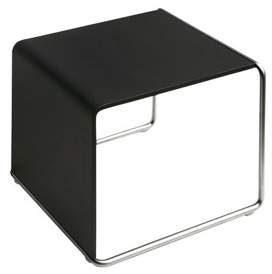 Mobilier - Tables basses - Table d'appoint Ueno / Bois - Lapalma - Noir pore ouvert - Acier inoxydable sablé, Chêne