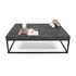 Tavolino Adelaïde - / 120 x 75 cm x H 38 cm - Melamina effetto cemento di POP UP HOME