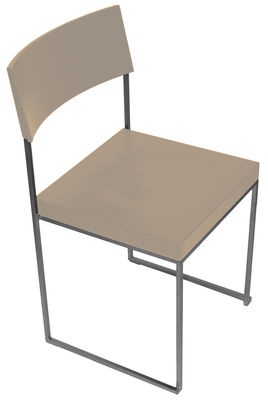 Mobilier - Chaises, fauteuils de salle à manger - Chaise empilable Cuba / Bois - Lapalma - Hêtre blanchi - Acier, Hêtre blanchi