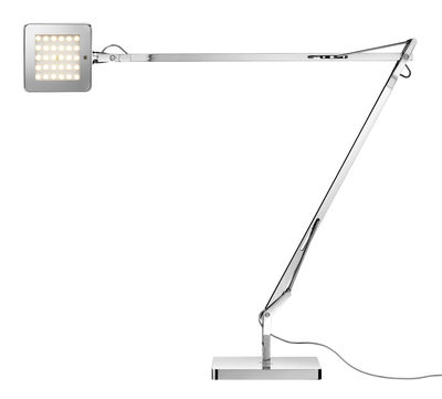 Luminaire - Lampes de table - Lampe de table Kelvin LED Green / Avec économiseur d'énergie - Flos - Chromé - Acier, Aluminium, PMMA