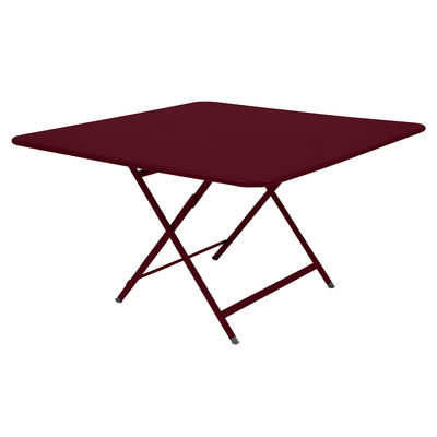 Jardin - Tables de jardin - Table pliante Caractère / 128 x 128 cm - Fermob - Cerise noire - Acier laqué