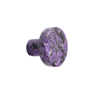 Furniture - Coat Racks & Pegs - Amethyst Hook - / Ø 4 cm by & klevering - Purple / Marble effect - Marble powder, Resin