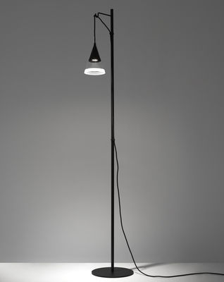 Illuminazione - Lampade da terra - Lampada Vigo / LED - Artemide - Nero - Metallo, vetro soffiato