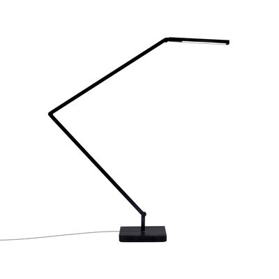 Illuminazione - Lampade da tavolo - Lampada da tavolo Untitled Linear LED - / LED - orientabile di Nemo - Testa piatta / Nera - Alluminio, Tecnopolimero
