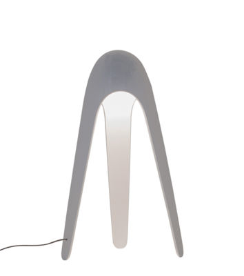 Martinelli Luce - Lampe de table Cyborg en Métal, Aluminium verni - Couleur Gris - 175 x 34.76 x 31 