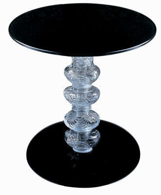 Furniture - Coffee Tables - Calice End table by Glas Italia - Height 44 cm - Black - Glass