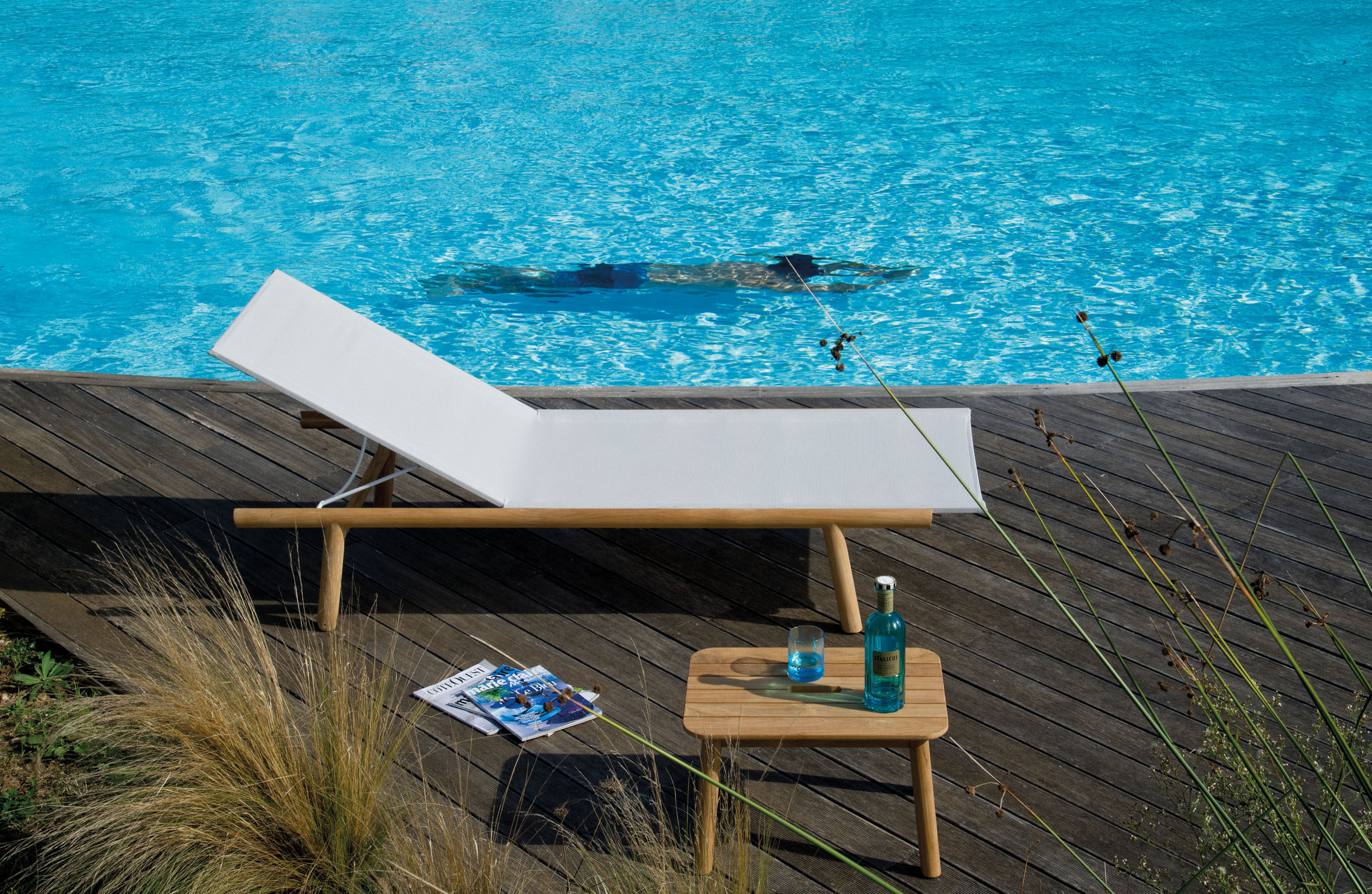 Teak Uno Piu Sdraio Da Giardino Lettino Inclinabile Pevero Di