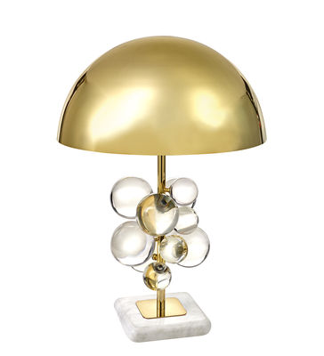 Jonathan Adler - Lampe de table Globo en Métal, Marbre - Couleur Or - 63.16 x 63.16 x 63.5 cm - Desi
