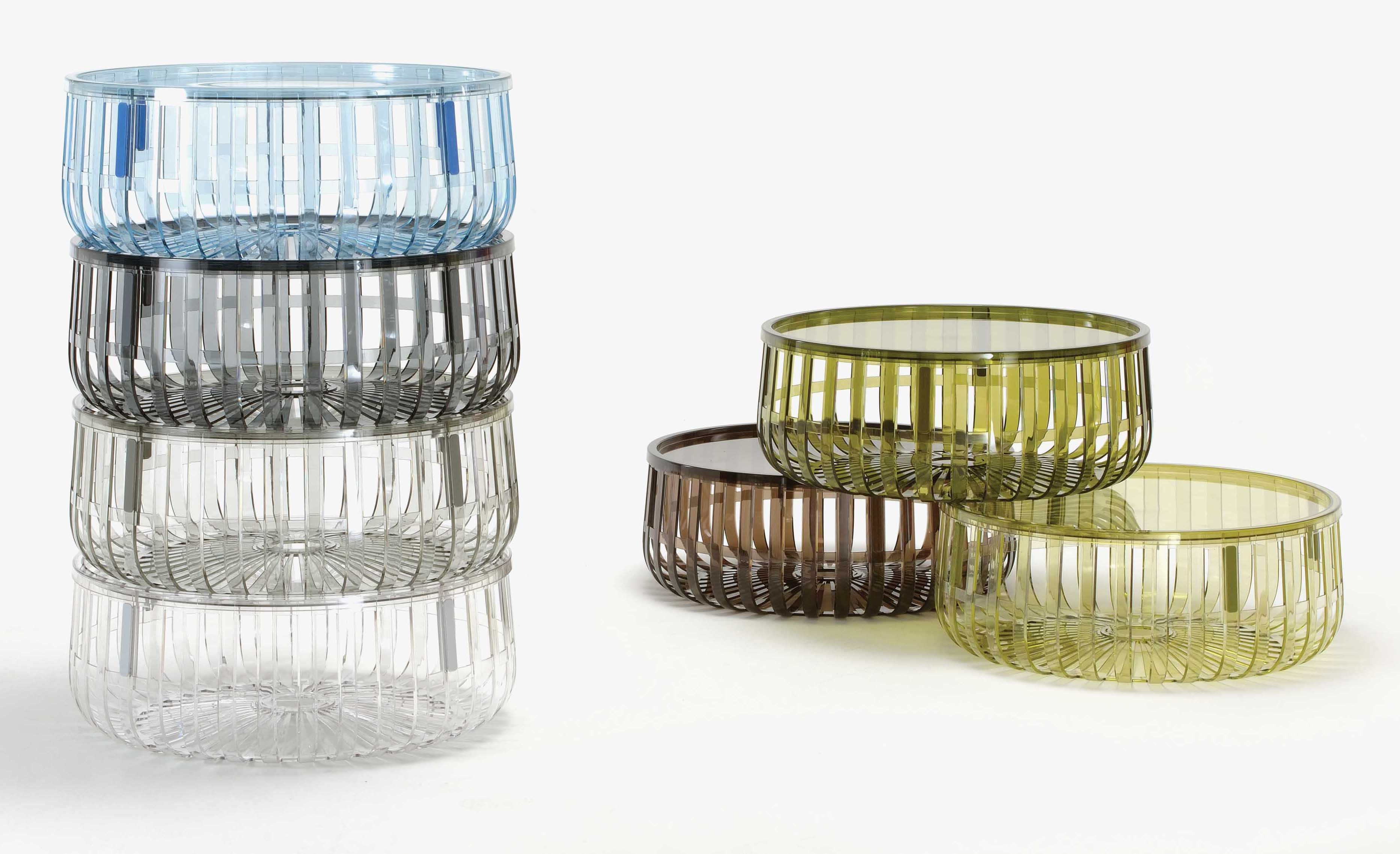 Kartell テーブル Panier Coffee table Panier Kartell / Box - Bouroullec, 2006 - Transparent