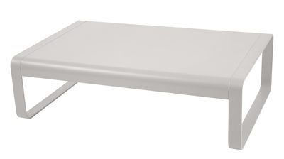 Arredamento - Tavolini  - Tavolino basso Bellevie / L 103 cm - Fermob - Grigio metallo - Alluminio laccato