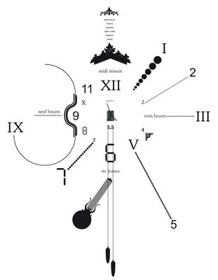Decoration - Funny & surprising - Vynil Clock Wall clock by Domestic - Black - Vinal