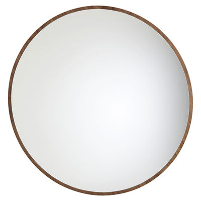 Decoration - Mirrors - Bulle Large Wall mirror - Large - Ø 120 cm by Maison Sarah Lavoine - Oiled walnut - Glass, Oiled walnut