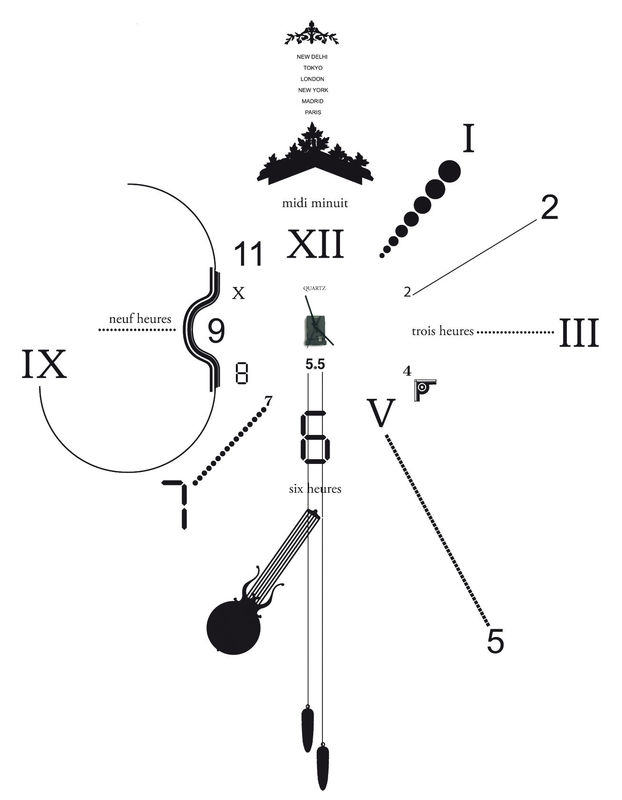 Dekoration - Spaßig und ausgefallen - Wanduhr Vynil Clock plastikmaterial papierfaser schwarz - Domestic - Schwarz - Vinyl