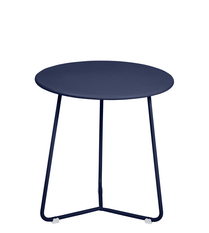 Furniture - Coffee Tables - Cocotte End table metal blue / Stool - Ø 34 x H 36 cm - Fermob - Ocean Blue - Painted steel