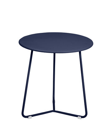 Arredamento - Tavolini  - Tavolino d'appoggio Cocotte - / Sgabello - Ø 34 x H 36 cm di Fermob - Blu abisso - Acciaio verniciato
