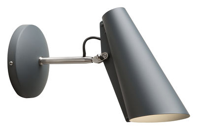 Lighting - Wall Lights - Birdy Wall light with plug - L 31 cm / Reissue 1952 by Northern  - Grey / Steel arm - Painted aluminium, Steel