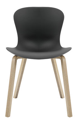 Furniture - Chairs - Nap Chair - Wooden legs by Fritz Hansen - Peeper grey / Wooden legs - Oak, Polyamide