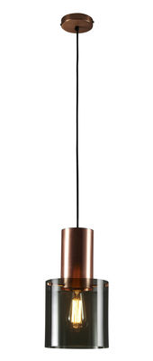 Lighting - Pendant Lighting - Walter 2 Pendant - H 36 cm by Original BTC - Anthracite glass & Copper - Glass, Satined copper