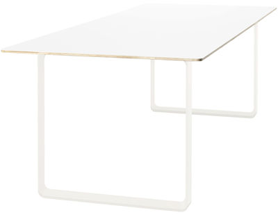 Möbel - Büromöbel - 70-70 rechteckiger Tisch - L 225 cm - Muuto - Weiß - Aluminium, Furnier, Melamin
