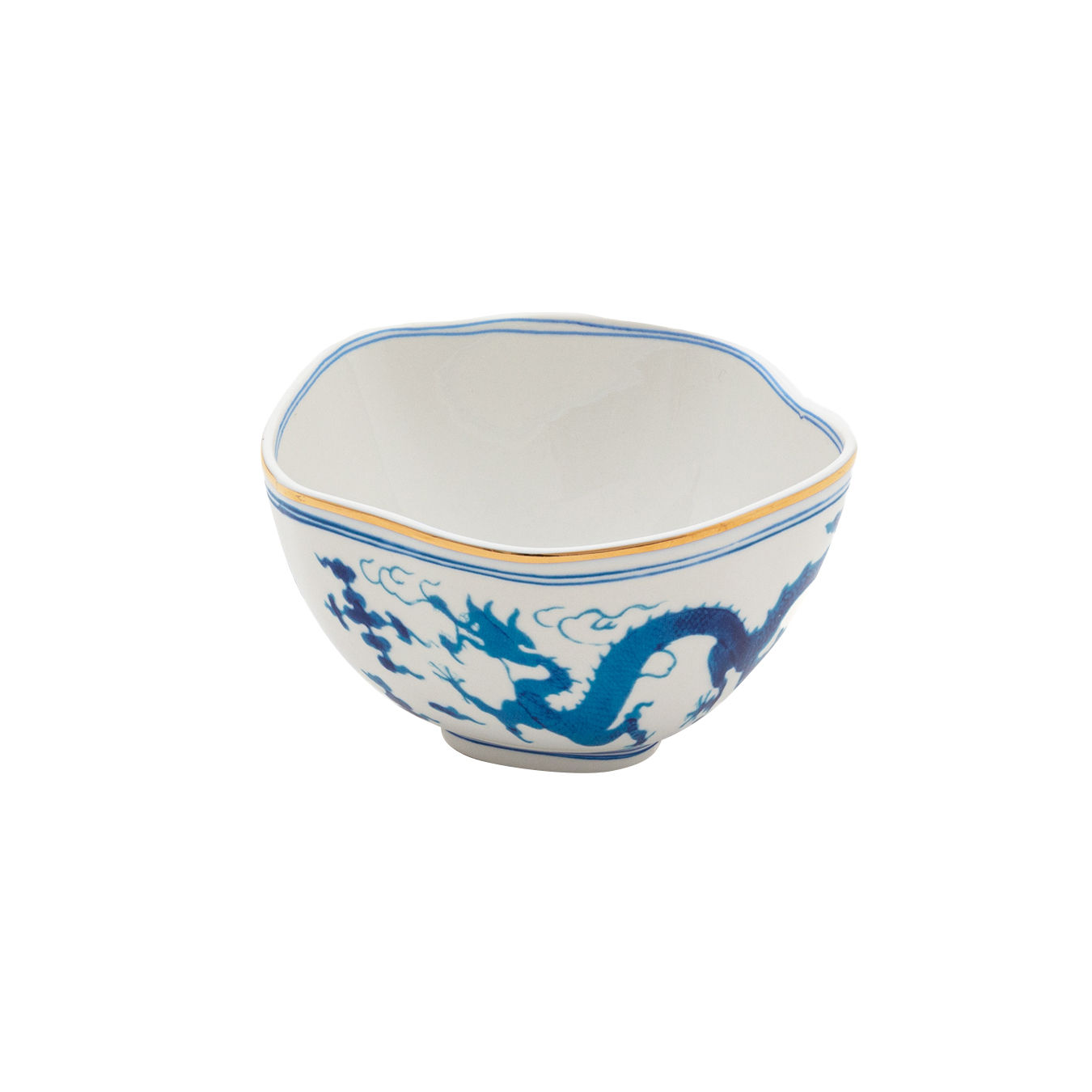 Classics on Acid - Dragon Small dish ceramic blue / Ø 12 x H 6.6 cm -  Diesel living with Seletti