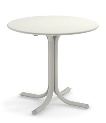 Jardin - Tables de jardin - Table ronde System / Ø 80 cm - Emu - Blanc - Acier peint galvanisé