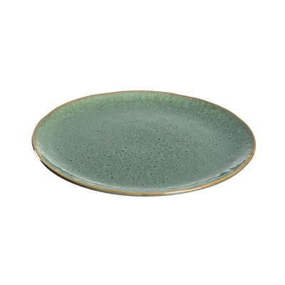Leonardo - Assiette Matera en Céramique, Grès émaillé - Couleur Vert - 18.17 x 18.17 x 2 cm - Made I