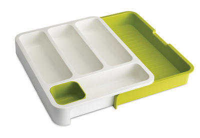 Tisch und Küche - Einfach praktisch - DrawerStore Besteck-Fach / ausziehbar - Joseph Joseph - Weiß / grün - Polypropylen