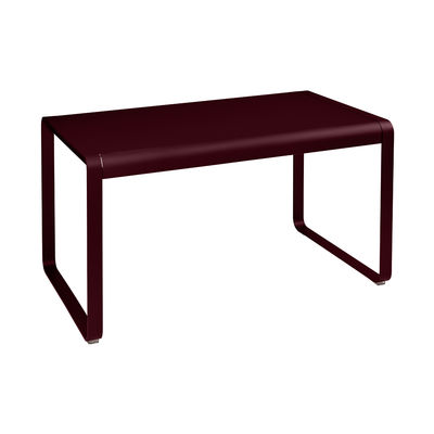 Fermob - Table rectangulaire Bellevie en Métal, Aluminium - Couleur Rouge - 104.65 x 104.65 x 74 cm 