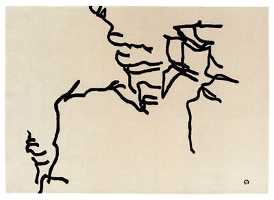Arredamento - Tappeti  - Tappeto Chillida - Dibujo Tinta - 1957 - 178 x 240 cm di Nanimarquina - Dibujo Tinta - Beige & nero - Lana