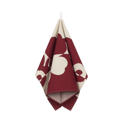 Product selections - Garden Party - Suur Unikko Tea towel - / 47 x 70 cm by Marimekko - Suur Unikko / Red - Cotton, Linen