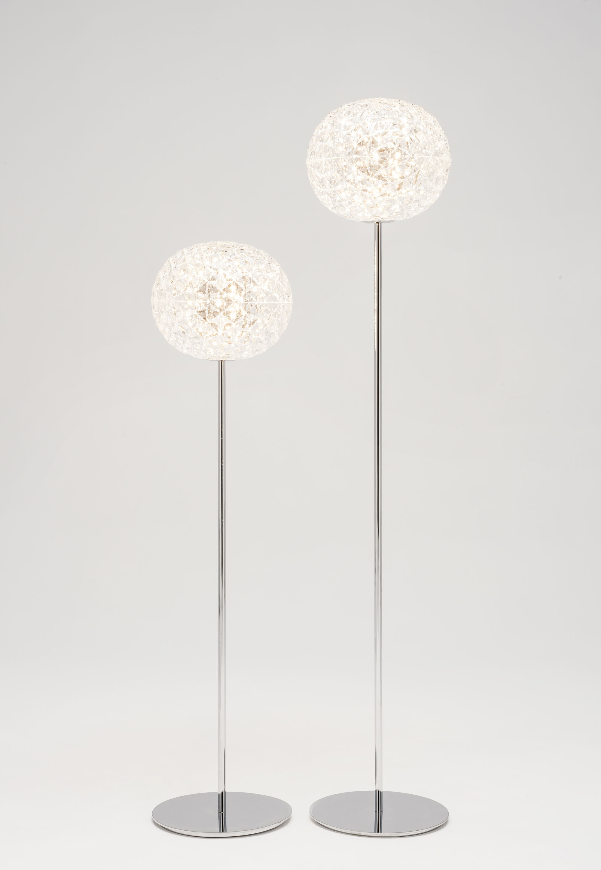 Kartell Planet Floor lamp - silver crystal | Made In Design UK