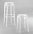 Charles Ghost Stackable bar stool - H 75 cm - Plastic by Kartell