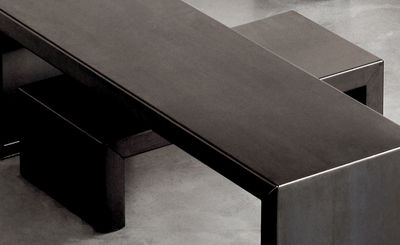 Furniture - Coffee Tables - Small Irony Coffee table by Zeus - L68 x H20 cm - Phosphated steel