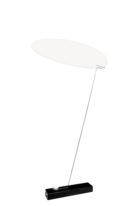 Lighting - LED Lighting - Koyoo LED Wireless rechargeable lamp metal paper white / Paper - USB charging - Ingo Maurer - White / Black base - Painted aluminium, Paper, Wire