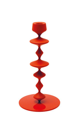 Decoration - Funny & surprising - Les Perles S Candle stick - multi purpose - H 27 cm by Y'a pas le feu au lac - Red - Hornbeam, Lacquered steel