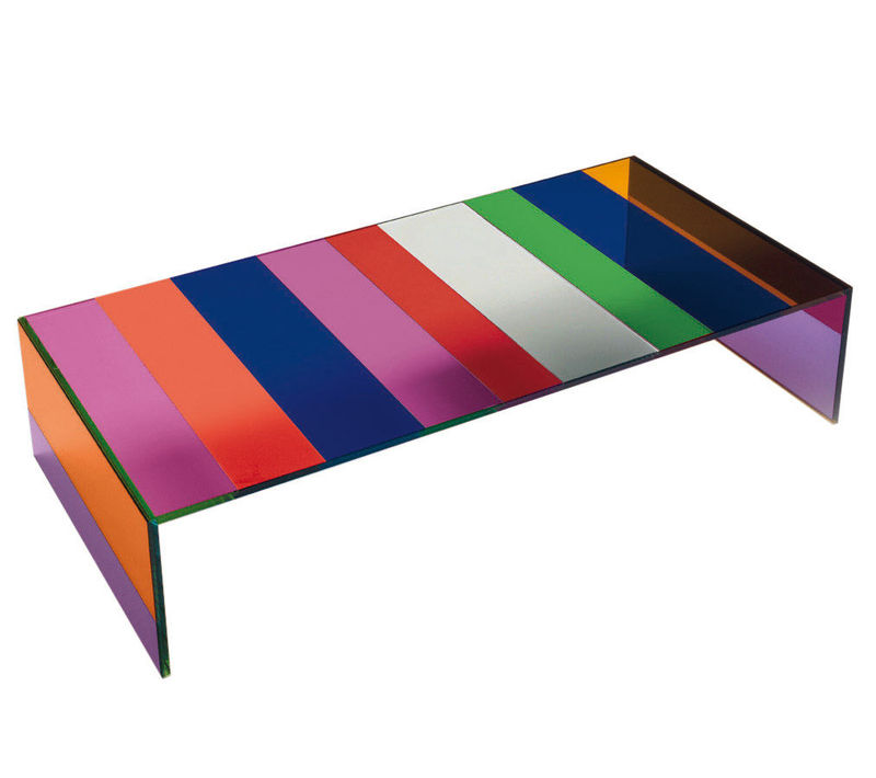 Furniture - Coffee Tables - The Dark Side of the Moon Coffee table glass multicoloured 155 x 55 cm - Glas Italia - Multicoloured glass - Cristal