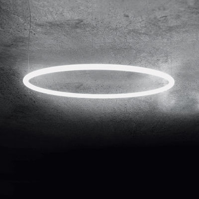 Illuminazione - Lampadari - Sospensione Alphabet of light Circular - / Bluetooth - Ø 90 cm di Artemide - Ø 90 cm / Bianco - Alluminio, Metacrilato