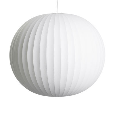 Illuminazione - Lampadari - Sospensione Bubble Ball - / Large - Motivi verticali di Hay - Ø 68 cm / Bianco sporco - Acciaio