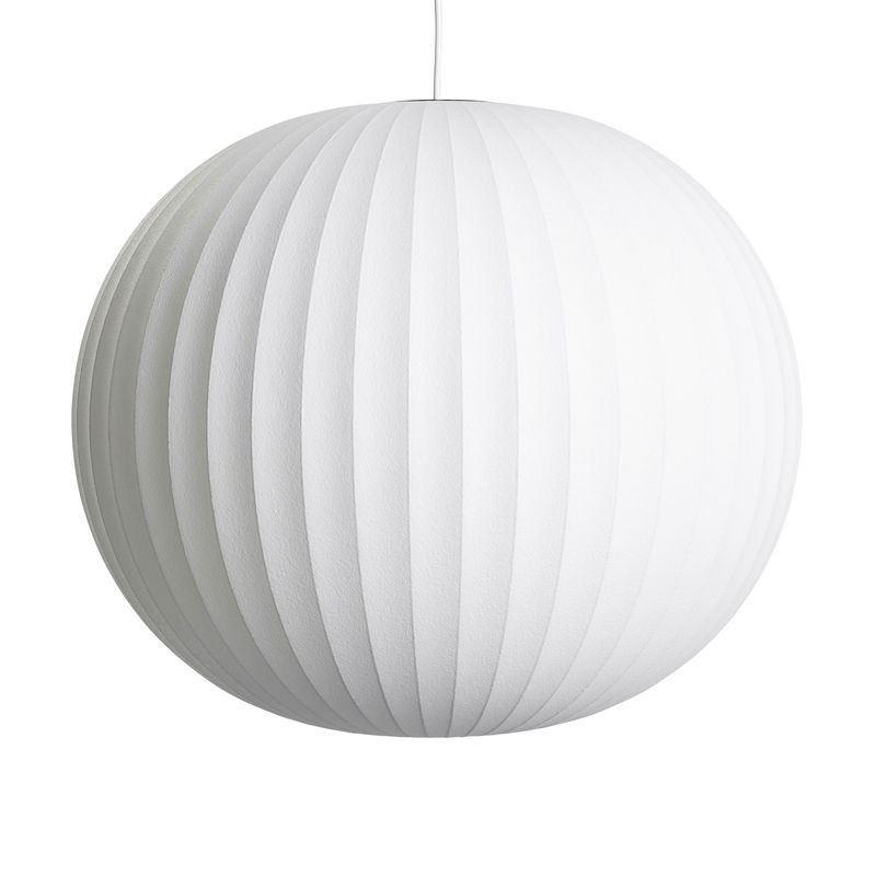 Luminaire - Suspensions - Suspension Bubble Ball métal blanc / Large - Motifs verticaux - Hay - Ø 68 cm / Blanc cassé - Acier