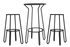 Huggy High table - / + 2 bar stools - H 75cm by Maiori