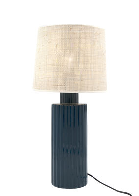 Maison Sarah Lavoine - Lampe de table Riviera en Tissu, Céramique - Couleur Bleu - 12 x 40.41 x 54 c