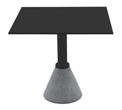 Outdoor - Garden Tables - One Bistrot Square table - 79 x 79 cm by Magis - Black 79 x 79 cm - Aluminium, Concrete, HPL