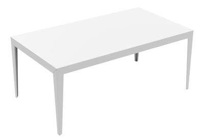 Mobilier - Tables - Table rectangulaire Zef INDOOR / 180 x 90 cm - Acier - Matière Grise - Blanc - Acier peint époxy