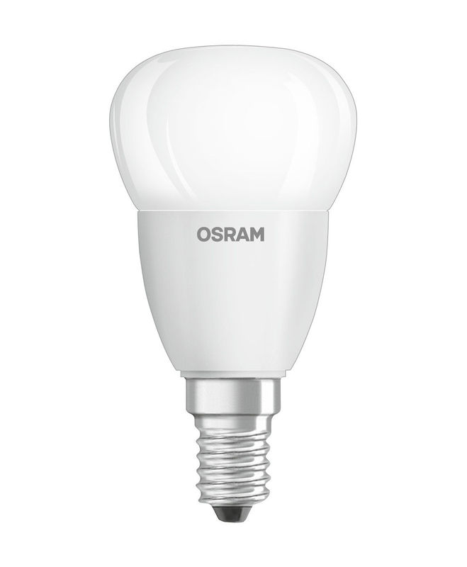 Luminaire - Ampoules et accessoires - Ampoule LED E14 avec radiateur  verre blanc / Sphérique dépolie - 4.9W=40W (2700K, blanc chaud) - Osram - 4.9W=40W - Verre