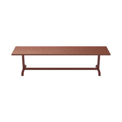 Furniture - Benches - Unify Bench - / L 180 cm - Oak by Petite Friture - Reddy brown - Lacquered steel, MDF veneer oak