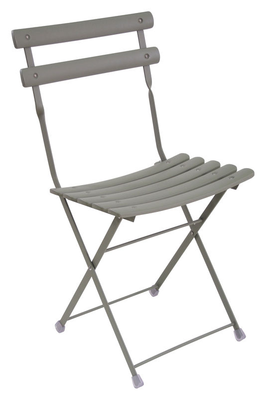 Furniture - Chairs - Arc en Ciel Folding chair metal grey Metal - Emu - Grey - Varnished steel