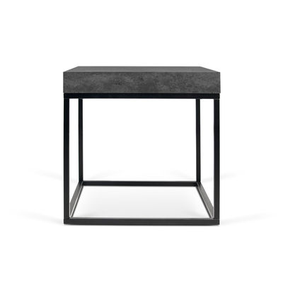 Arredamento - Tavolini  - Tavolino Adelaïde - / 55 x 55 cm x H 53 cm - Melamina effetto cemento di POP UP HOME - 55 x 55 cm / Effetto cemento grigio - Melamina, metallo laccato, Pannello di fibra ad alta densità