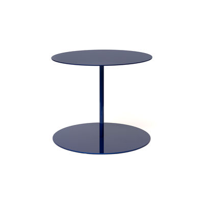 Arredamento - Tavolini  - Tavolino Gong Lux - / Giulio Cappellini, 2004 - Ø 50 x H 42 cm / Metallo di Cappellini - Blu metallizzato - Metallo